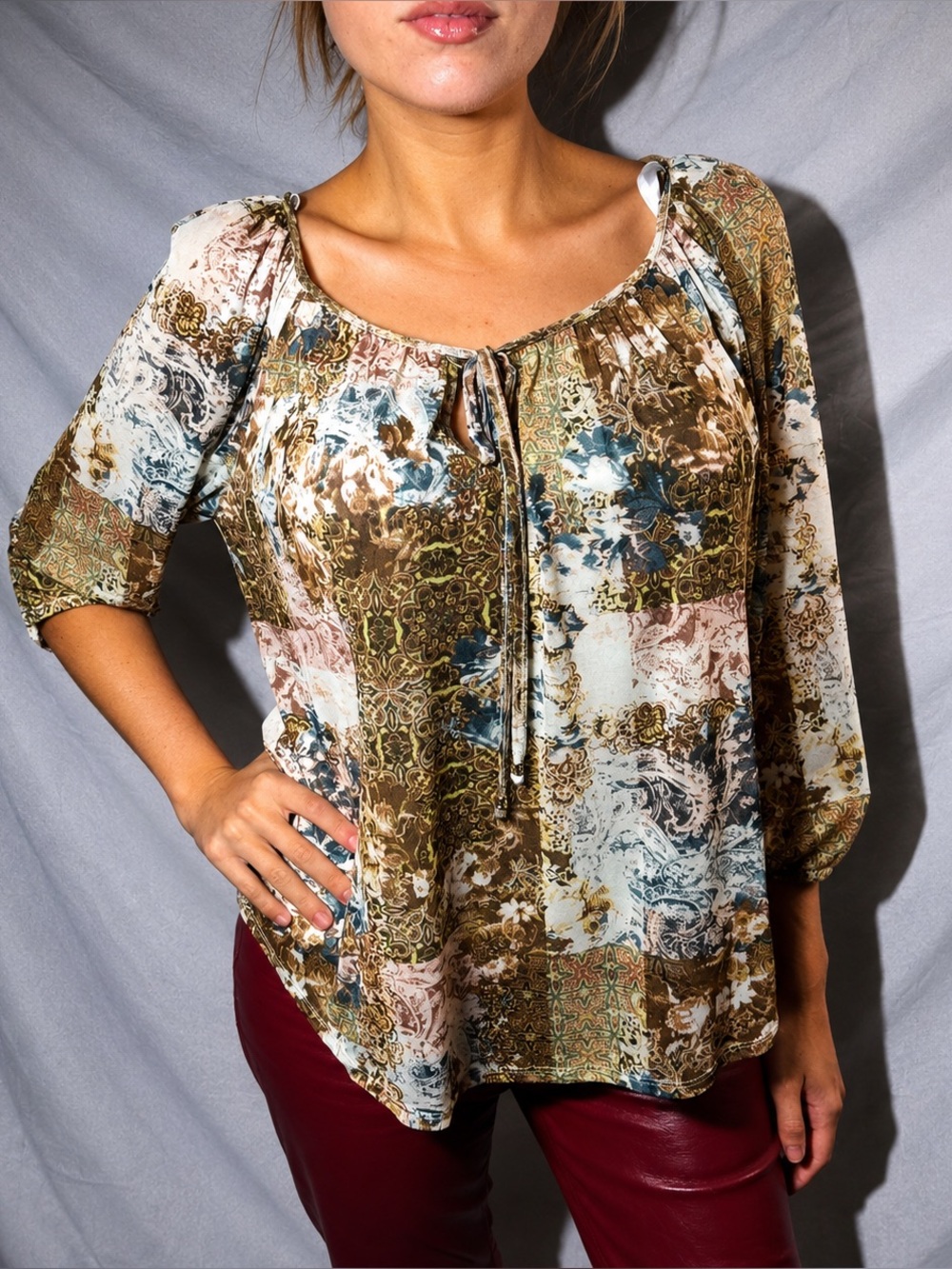 NWT Y2K Tuscan Blouse - bohemian top